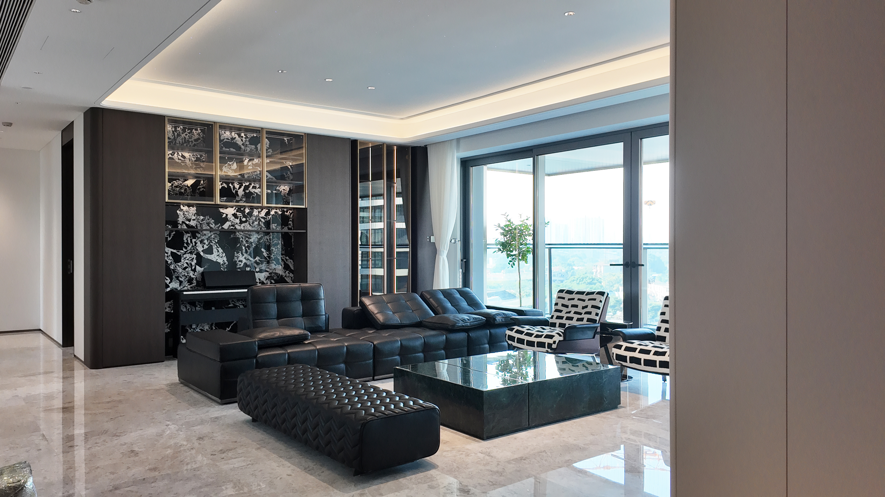 One completed home, shown with context.