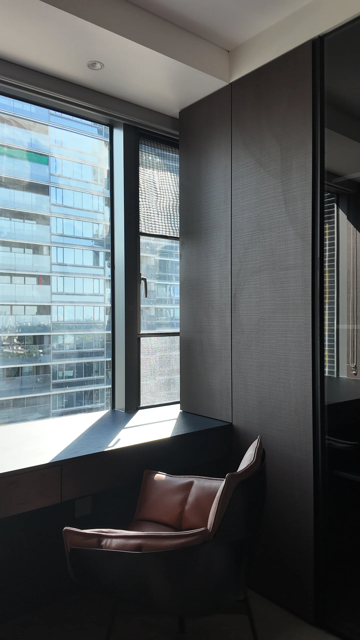Study cabinetry in a completed Guangzhou residence